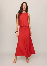 Sloane Linen Top - Chili Pepper