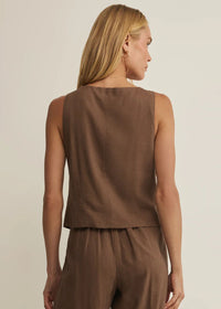 Roman Linen Vest - Palo Santo