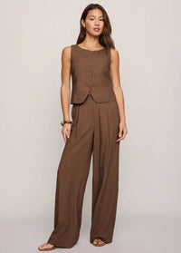 Roman Linen Vest - Palo Santo