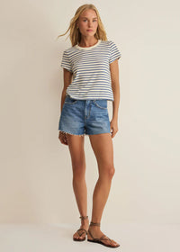 Junie Striped Tee - True Navy