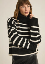 Josephine Stripe Sweater - Black