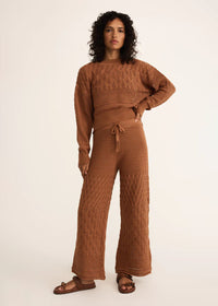 Rue Crochet Sweater - Teakwood