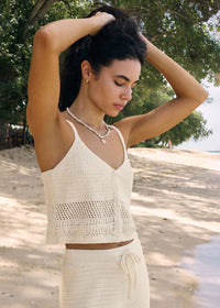 Tay Crochet Tank - Sea Salt