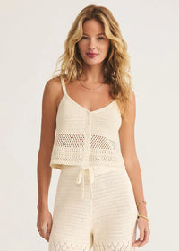 Tay Crochet Tank - Sea Salt