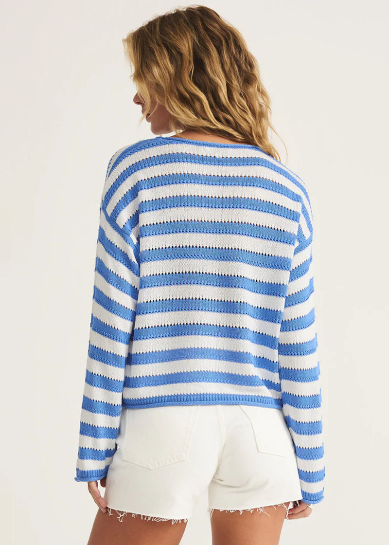 Prado Stripe Sweater - Bay Blue