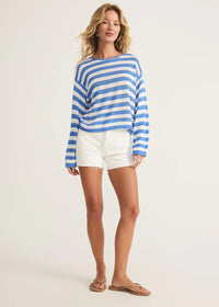 Prado Stripe Sweater - Bay Blue