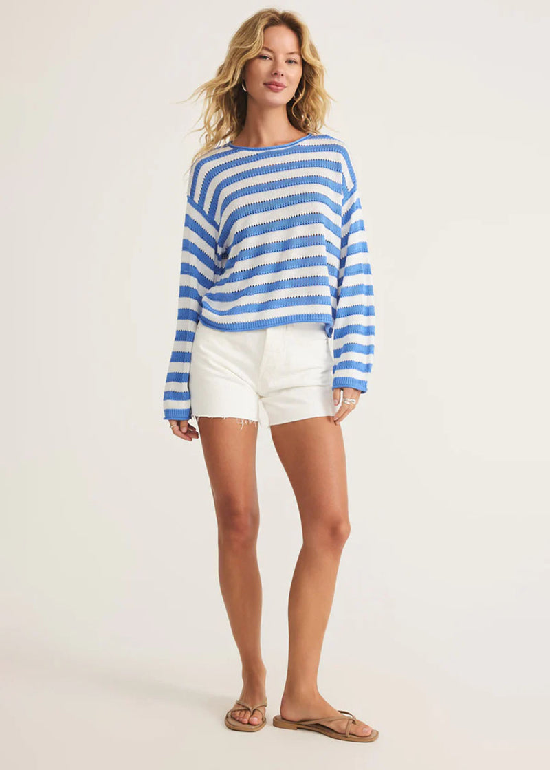Prado Stripe Sweater - Bay Blue