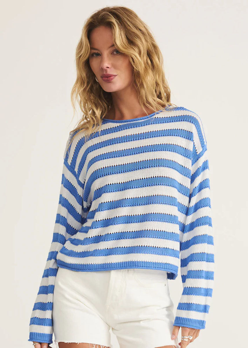 Prado Stripe Sweater - Bay Blue
