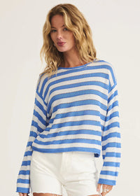 Prado Stripe Sweater - Bay Blue