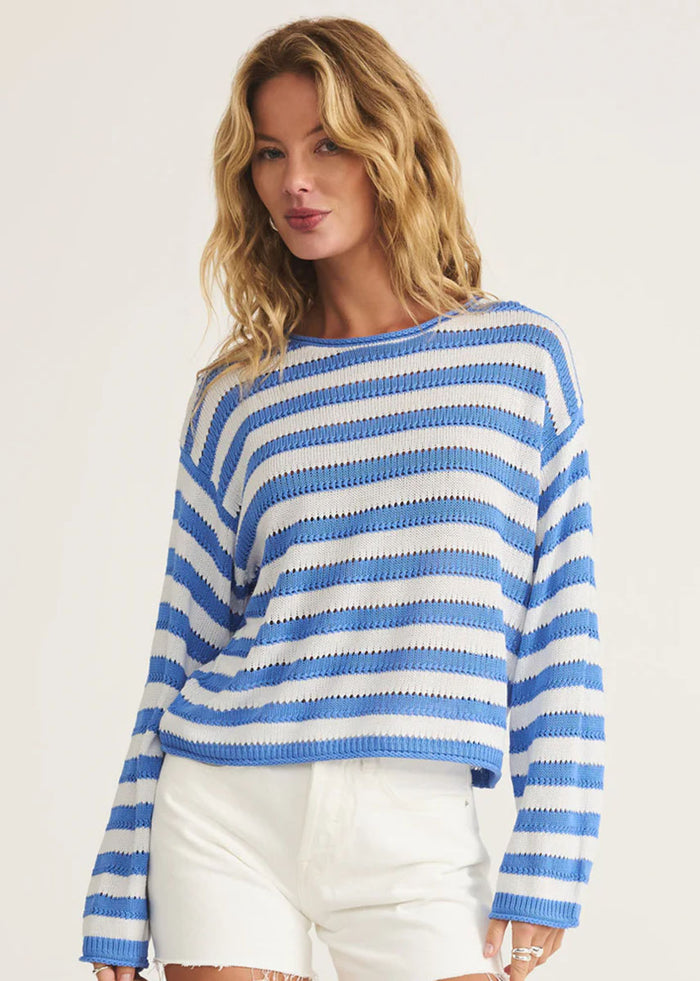 Prado Stripe Sweater - Bay Blue