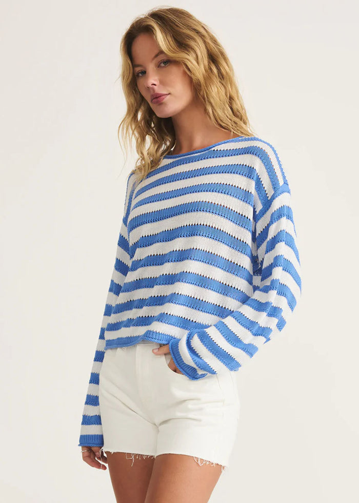 Prado Stripe Sweater - Bay Blue