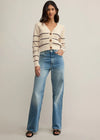 Stefi Stripe Cardigan - Sea Salt