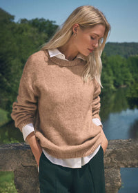 Snowed In Sweater - Heathered Camel