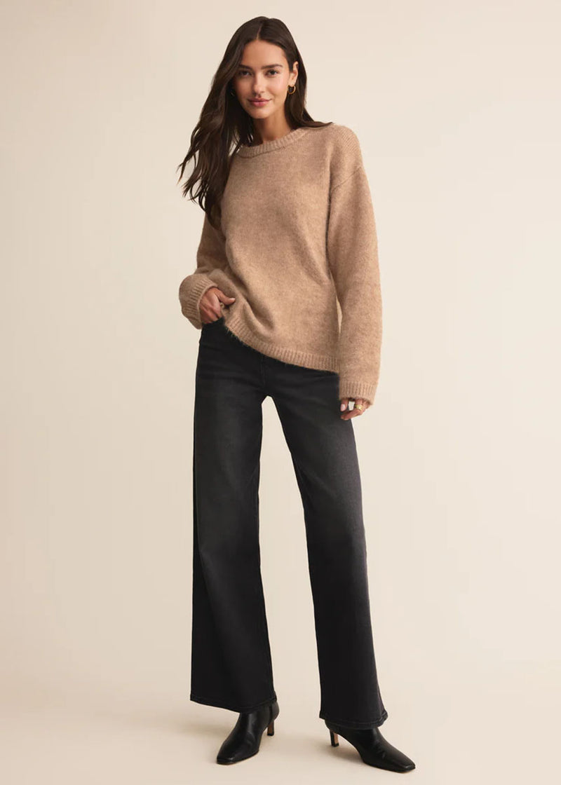 Snowed In Sweater - Heathered Camel