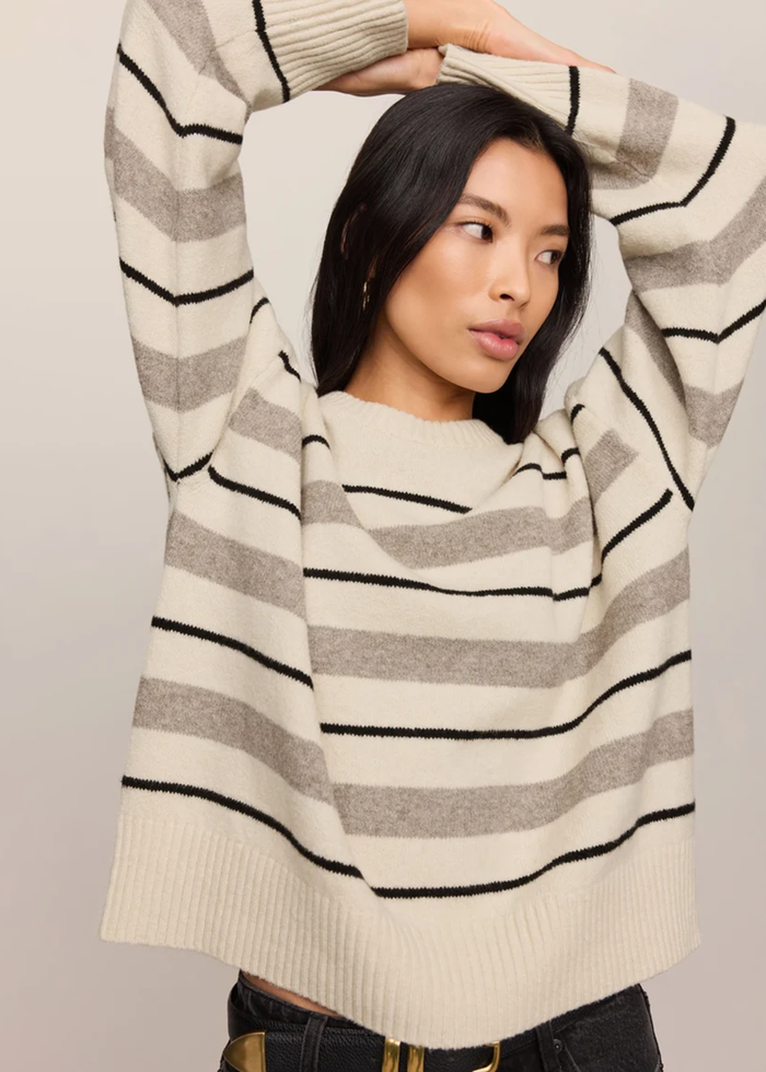 Cirrus Stripe Sweater - Chalk