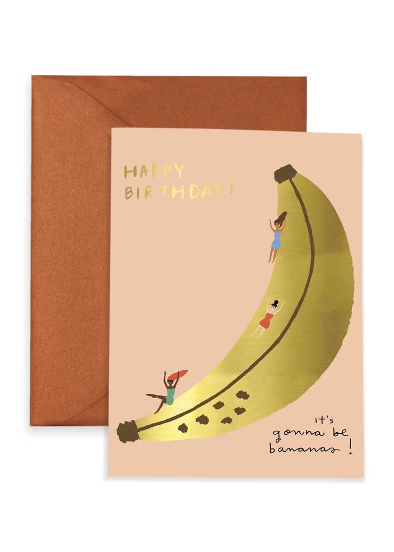 Banana Slide Birthday Card