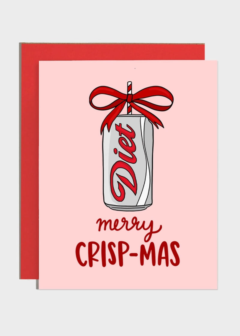 Merry Crisp-Mas Diet Soda Holiday Card