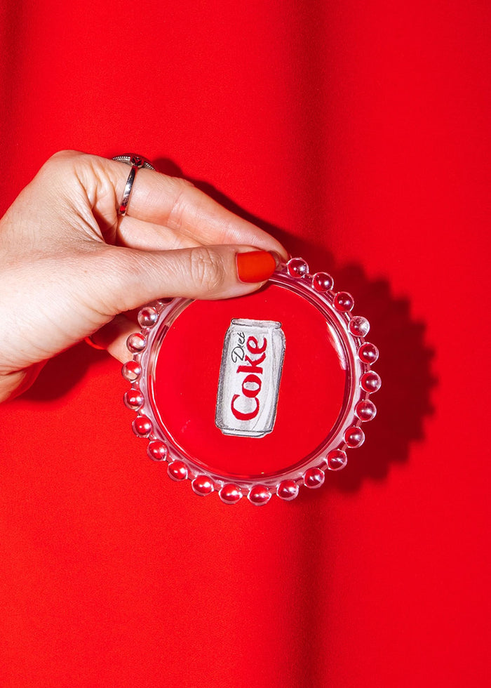 Diet Coke Hobnail Trinket Dish