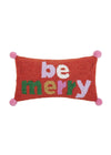 Be Merry Pom Pom Hook Pillow