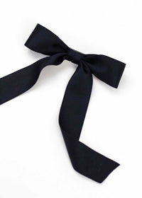 Florence Medium Matte Satin Bow - Black