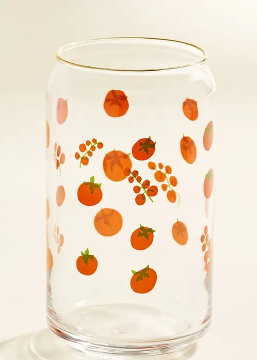 Gold-Rimmed Tomato Can Glass