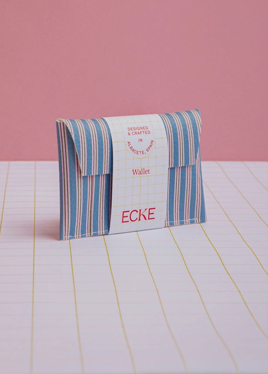 Blue And Pink Stripes Wallet