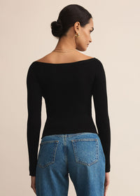 Jovy Sweater Top - Black