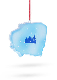 Chicago Santa Train Resin Ornament
