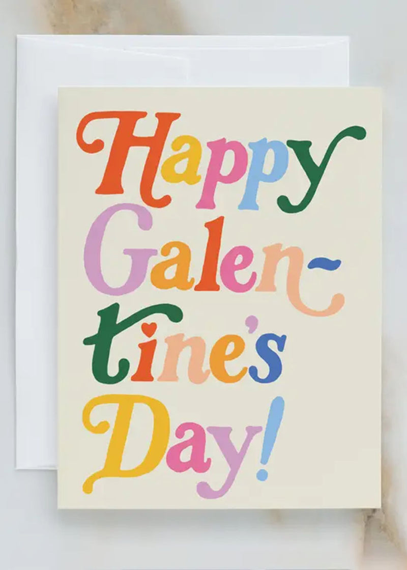 Happy Galentine's Day Rainbow Card