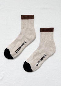 Color Block Girlfriend Socks - Black Coffee