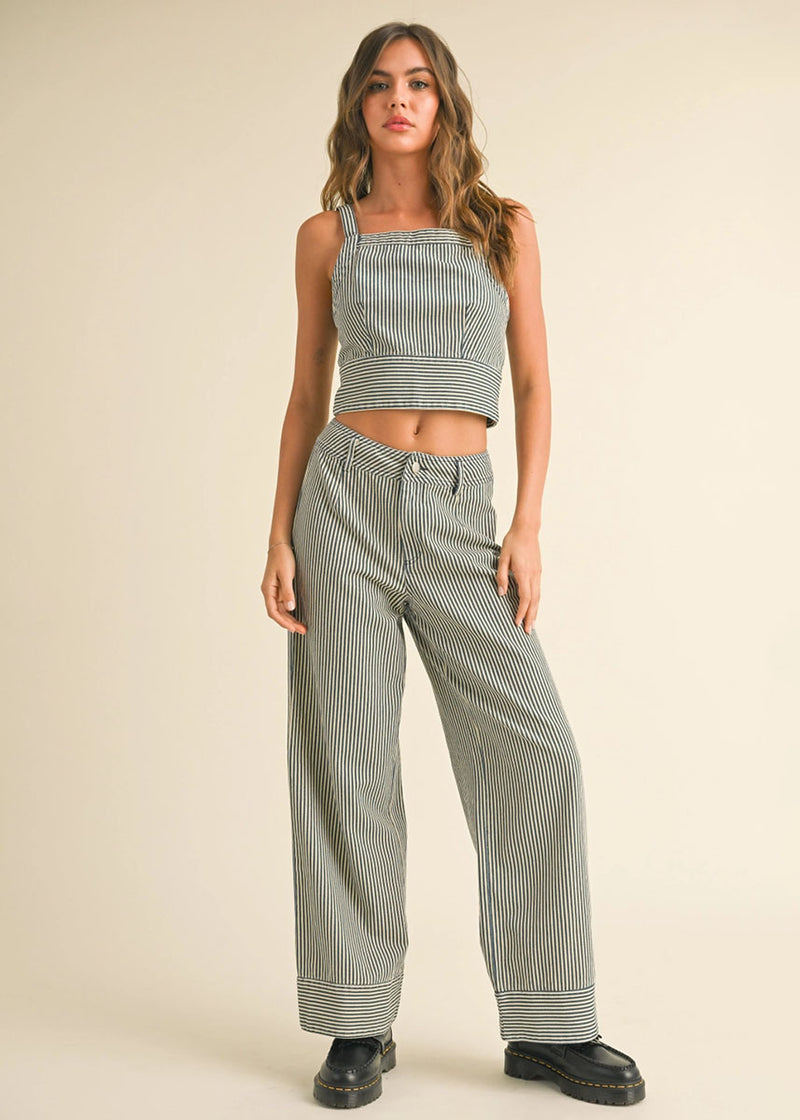 Rosemary Stripe Pants -  Blue Stripe