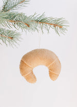 Croissant Felt Ornament