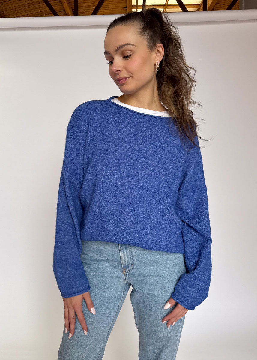 Easy Days Ahead Sweater - Royal Blue