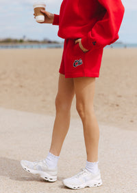 Chi Script Sweatshort - Red