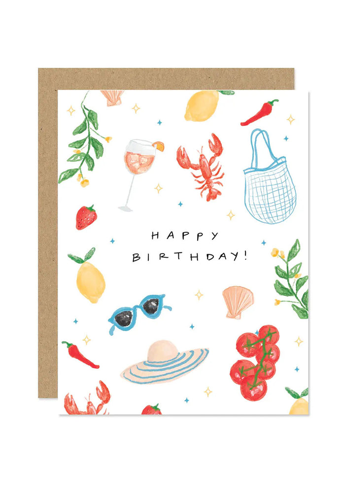 Italian Summer Happy Birthday Card