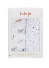 2-Pack Cotton Swaddles - Puppy Dog & Stars