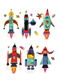 Rocket Ships Magnetic Build-It Set