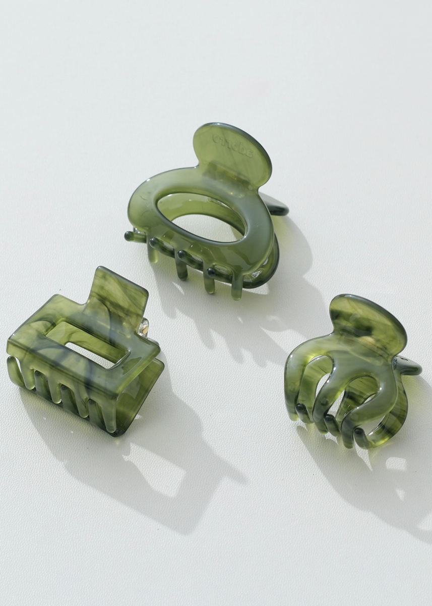 Translucent Mini Jade Claw Clip