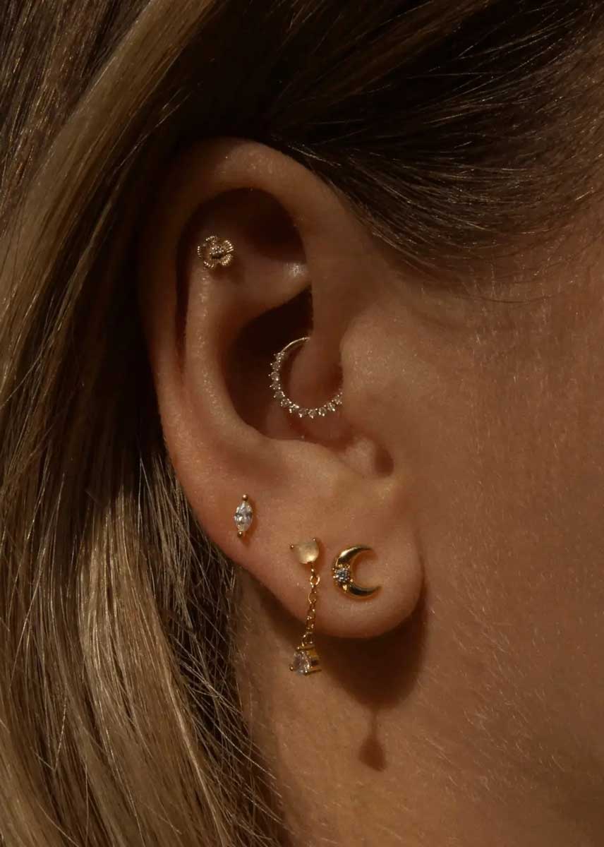 Maddy Drop Studs - Moonstone