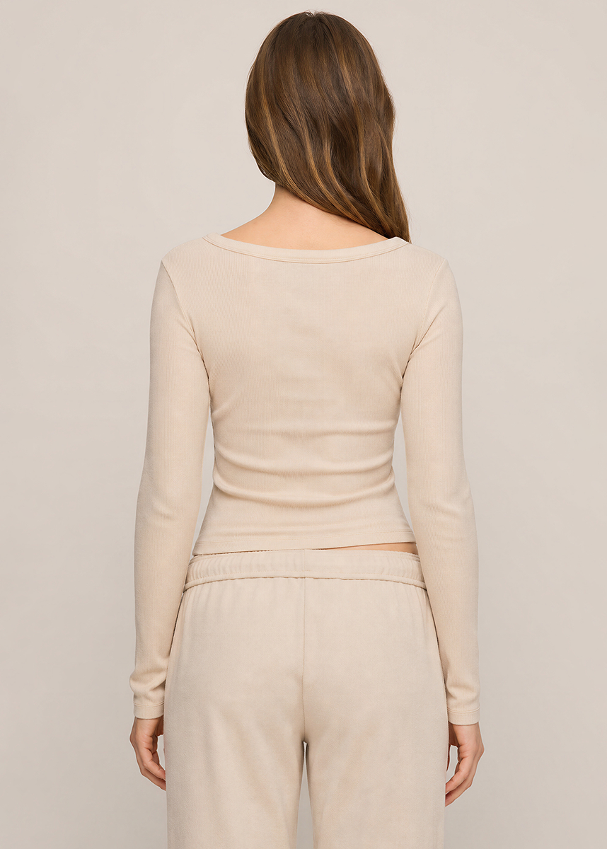 Greyson Scoop Long Sleeve Tee - Frosted Pearl