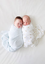 2-Pack Cotton Swaddles - Bees & Dots