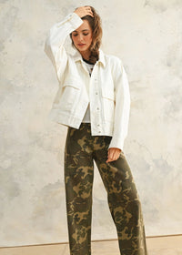 Brody Washed Cotton Jacket - White