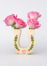 Ceramic Horseshoe Vase