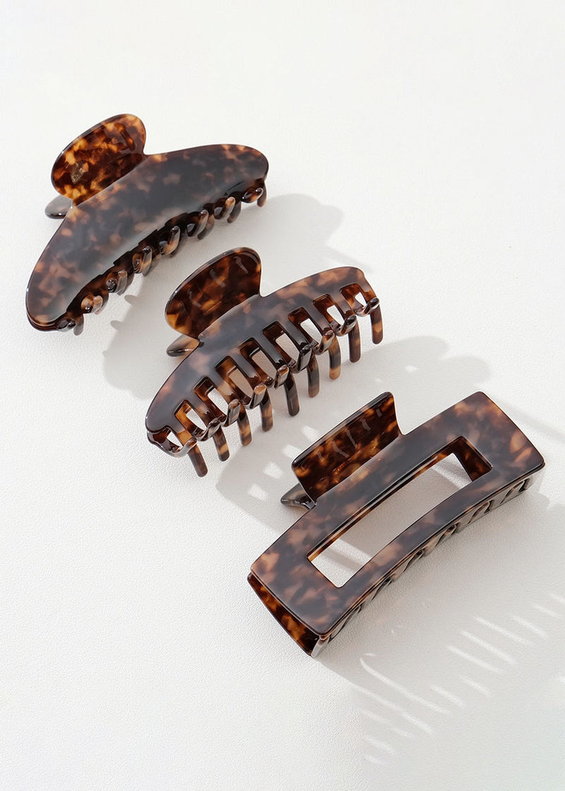 Deep Tortoise Large Claw Clips