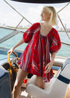 Bop Around Romper - Seaside Stripe Red Combo