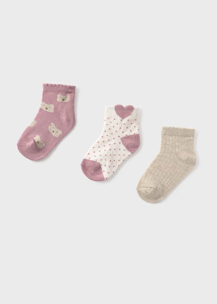 Maeve Printed Socks (3-Pack) - Orchid
