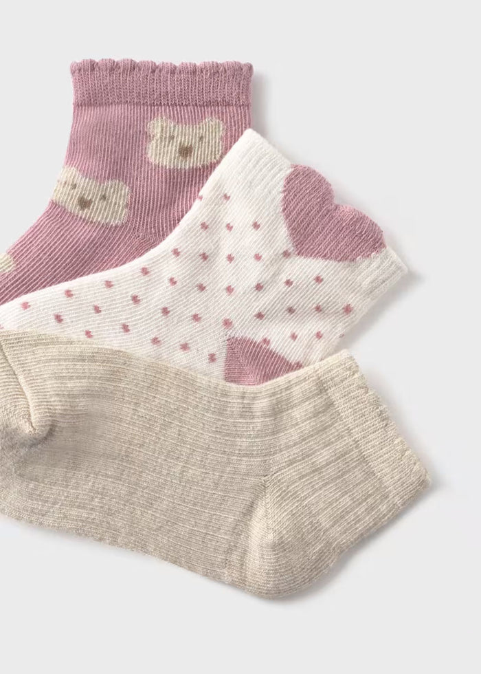 Maeve Printed Socks (3-Pack) - Orchid