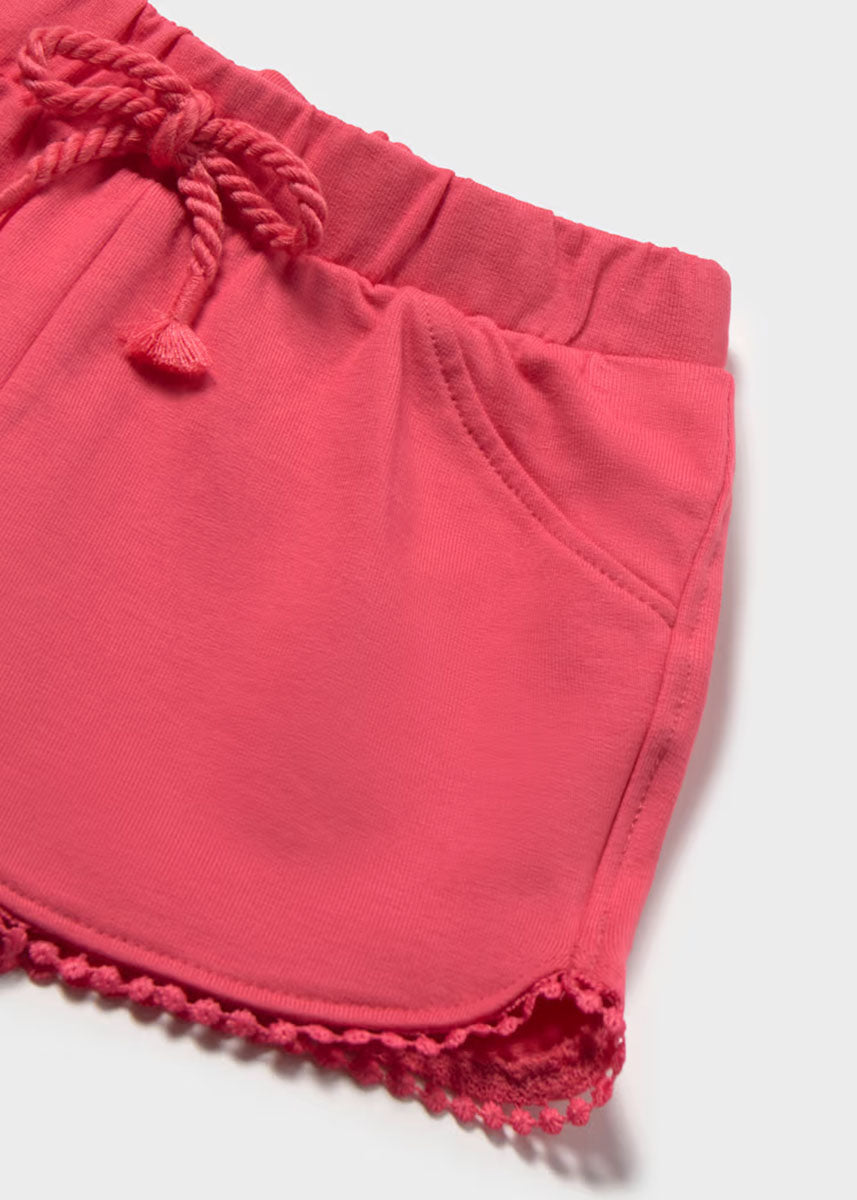 Cora Chenille Shorts - Hibiscus