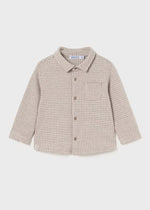 Rowen Jacquard Button-Down - Heather Latte