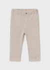 Rowen Jacquard Knit Pants - Heather Latte